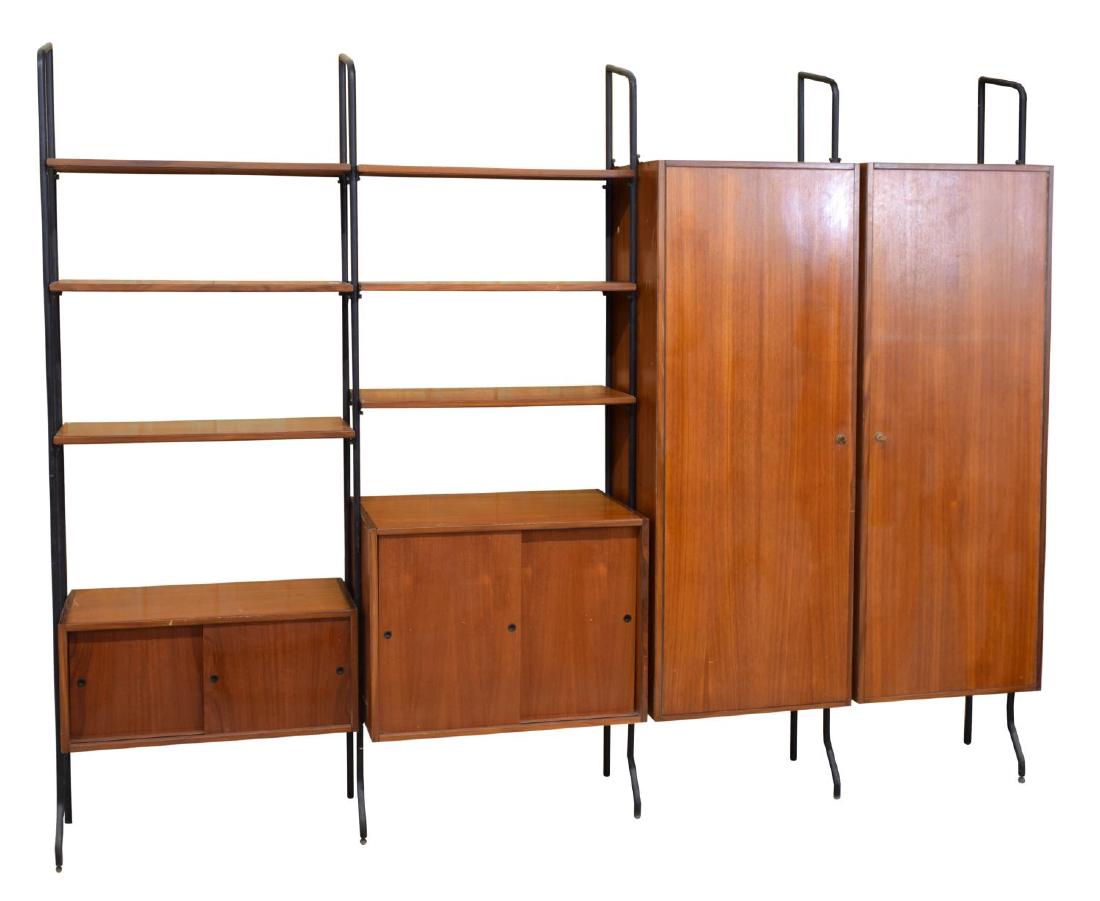 ITALIAN MID-CENTURY MODERN TEAK WOOD BOOKCASE (1 of 2)