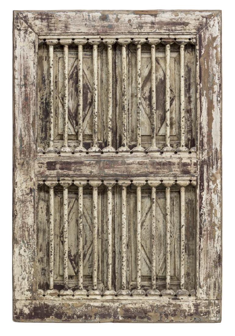 TEAKWOOD & IRON PAINTED WINDOW (1 of 3)