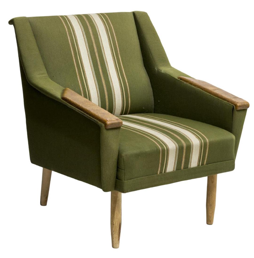 DANISH MID-CENTURY MODERN UPHOLSTERY ARMCHAIR (1 of 3)