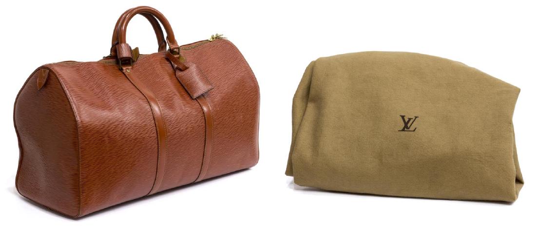LARGE LOUIS VUITTON 'KEEPALL' EPILEATHER DUFFLEBAG (1 of 5)
