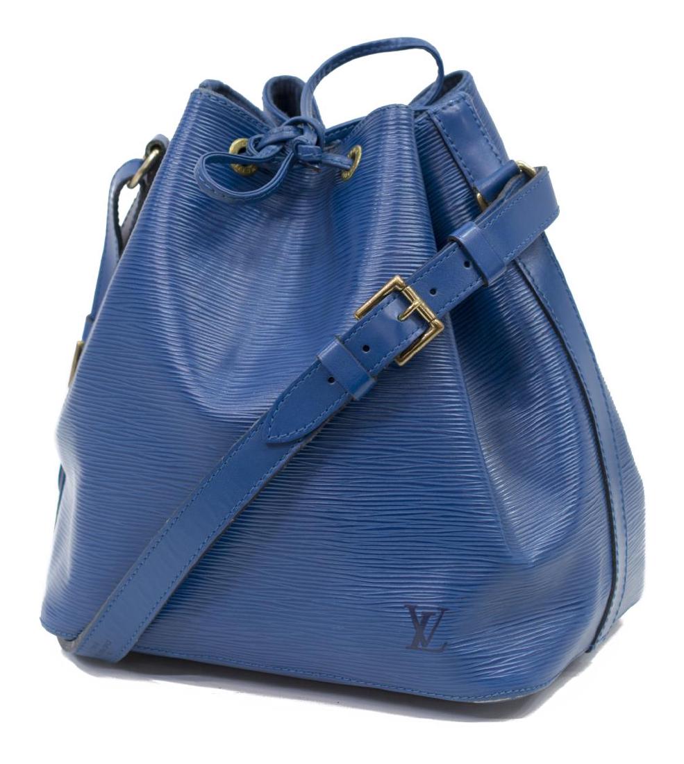 LOUIS VUITTON NOE PM BLUE EPI LEATHER BUCKET BAG (1 of 5)