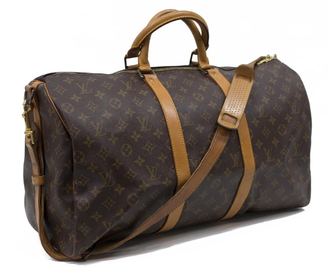 LOUIS VUITTON 'KEEPALL 50' MONOGRAM DUFFLE W/STRAP (1 of 4)