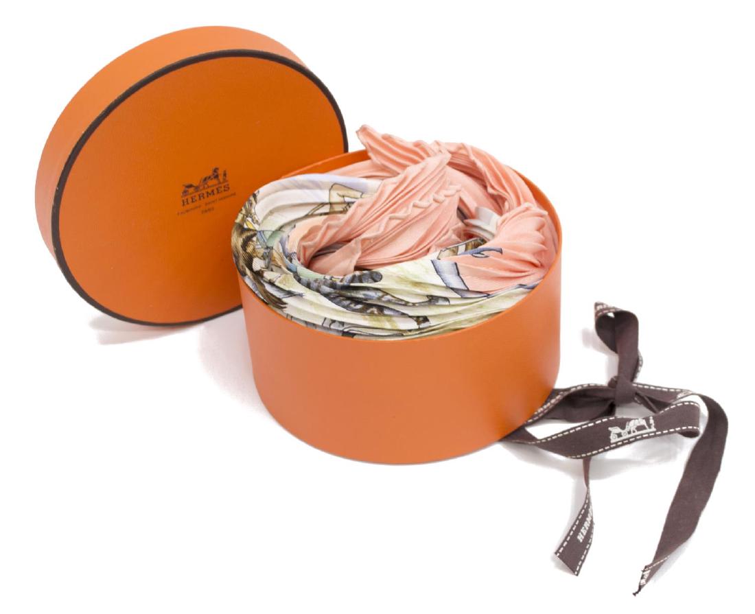 HERMES 'LES CHEVAUX DES MOGHOLS' PLEATED SCARF (1 of 3)