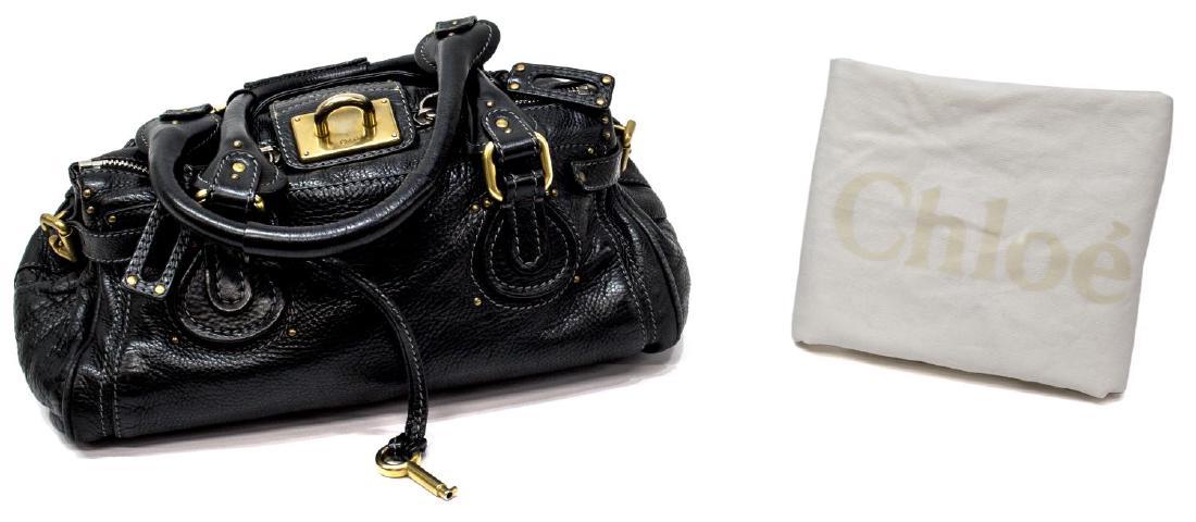 CHLOE 'PADDINGTON MM' BLACK LEATHER SHOULDER BAG (1 of 5)