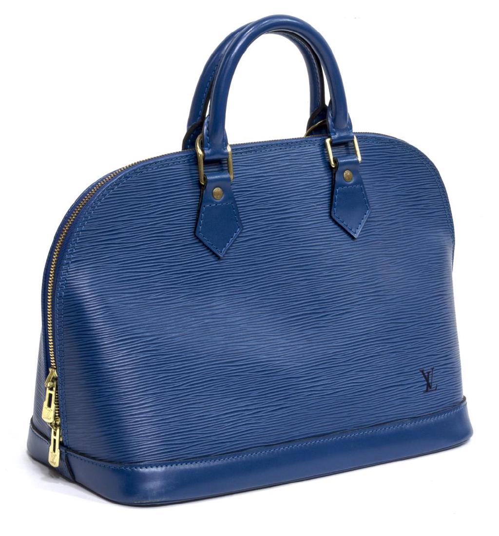 LOUIS VUITTON ALMA BLUE EPI LEATHER HAND BAG (1 of 5)