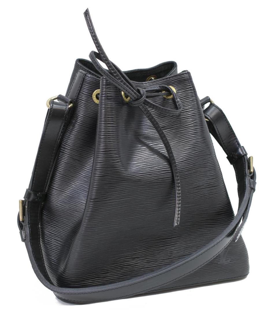 LOUIS VUITTON NOE PM BLACK EPI LEATHER BUCKET BAG (1 of 5)