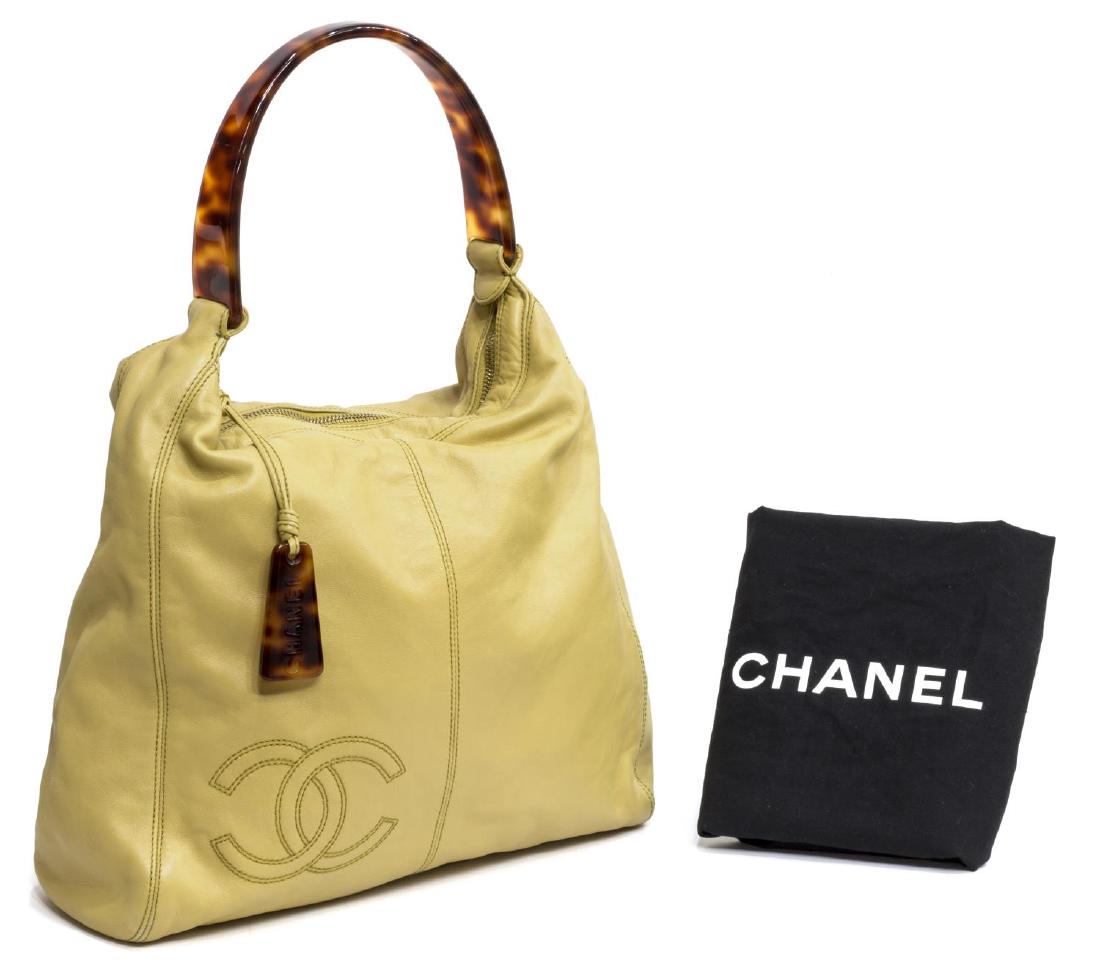 CHANEL TORTOISE SHELL LUCITE & LEATHER HANDBAG (1 of 8)