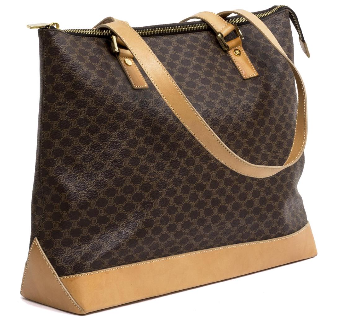 CELINE 'MACADAM' MONOGRAM CANVAS & LEATHER TOTE (1 of 5)