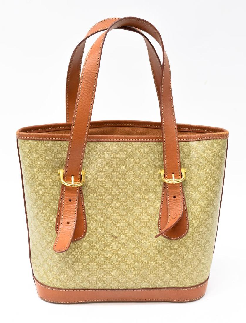CELINE MACADAM MONOGRAM CANVAS TOTE/SHOULDER BAG (1 of 6)