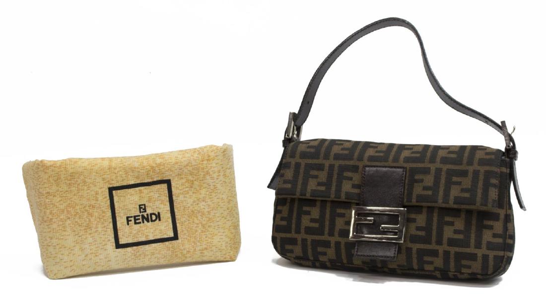 FENDI ZUCCA MONOGRAM CANVAS BAGUETTE SHOULDER BAG (1 of 5)