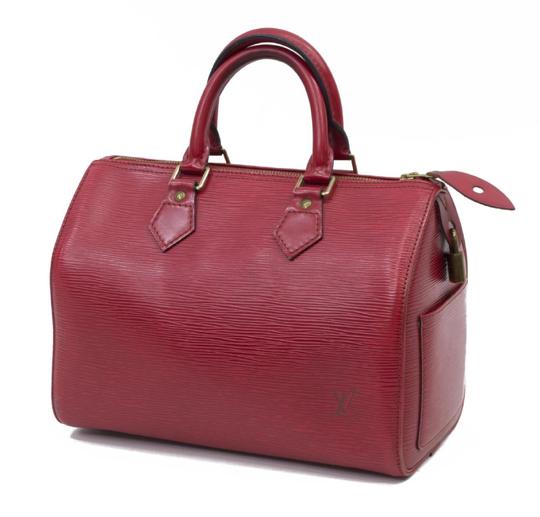 LOUIS VUITTON 'SPEEDY 30' RED EPI LEATHER HANDBAG (1 of 5)