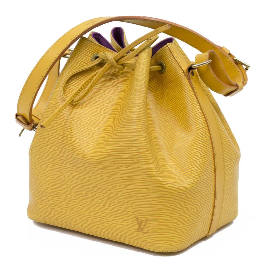 LOUIS VUITTON NOE PM YELLOW EPI LEATHER BUCKET BAG (1 of 5)
