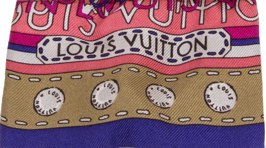 LOUIS VUITTON SKINNY SILK HEAD BAND SCARF (1 of 3)