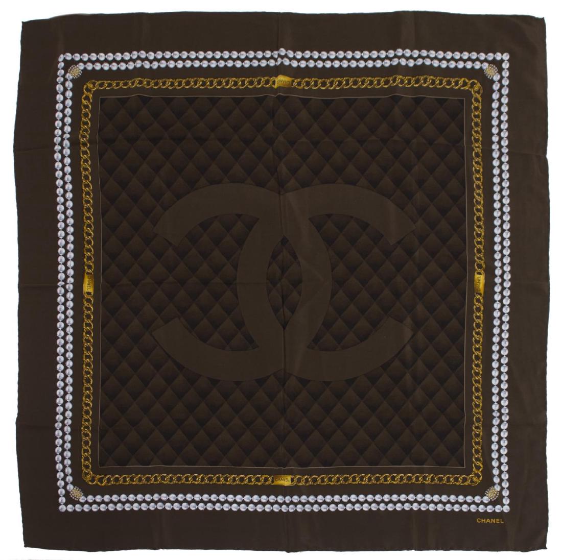 CHANEL MOUSSELINE SILK SCARF (1 of 3)