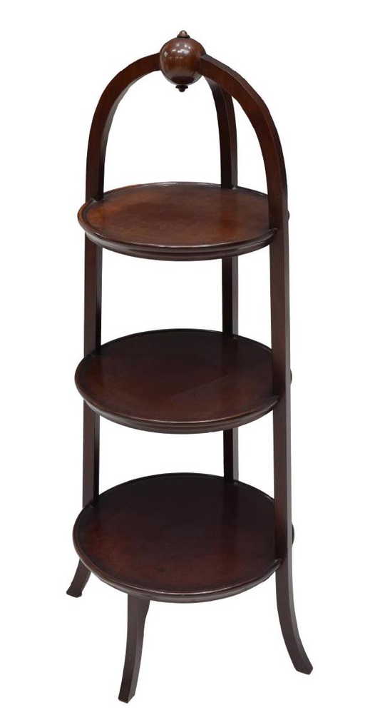 Paine Furniture Mahogany Three Tier Pie Stand