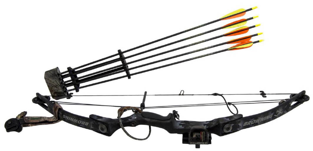 Browning Compound Bow, Arrows, Sight, Hard Case