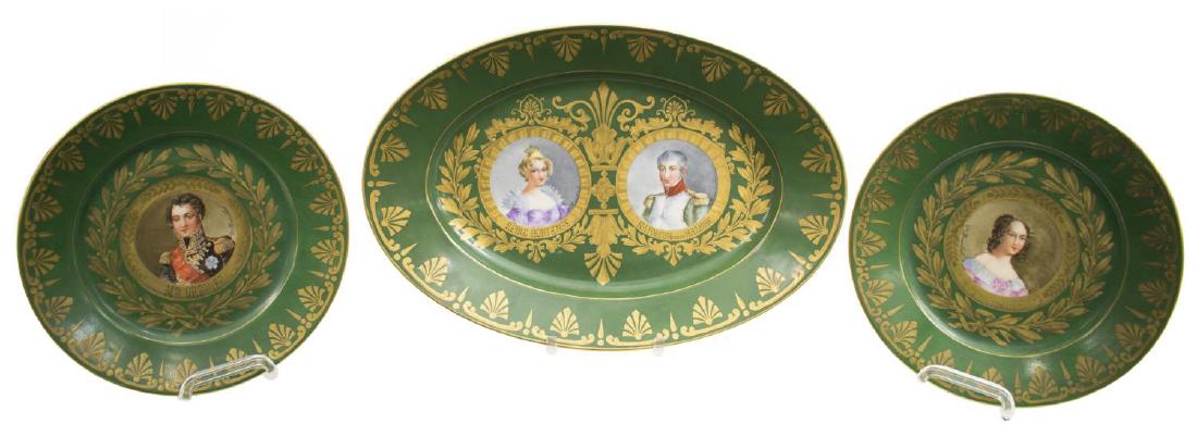 (3) SEVRES STYLE NAPOLEONIC PORCELAIN PORTRAIT GRP (1 of 7)