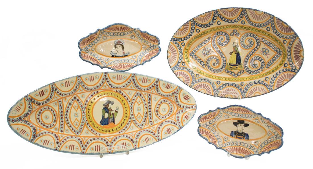 HENRIOT QUIMPER IVOIRE CORBEILLE CABINET ITEMS (1 of 6)