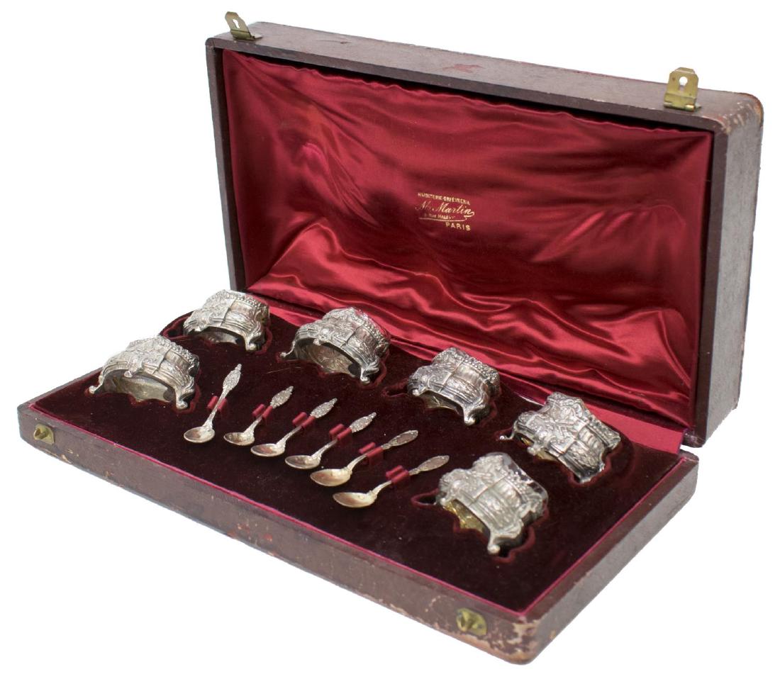 (12) FRENCH LOUIS XVI STERLING SILVER SALT CELLARS (1 of 5)