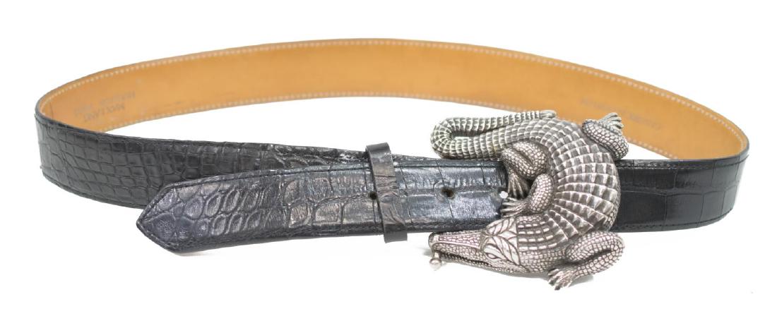 BARRY KIESELSTEIN-CORD STERLING ALLIGATOR BELT (1 of 5)