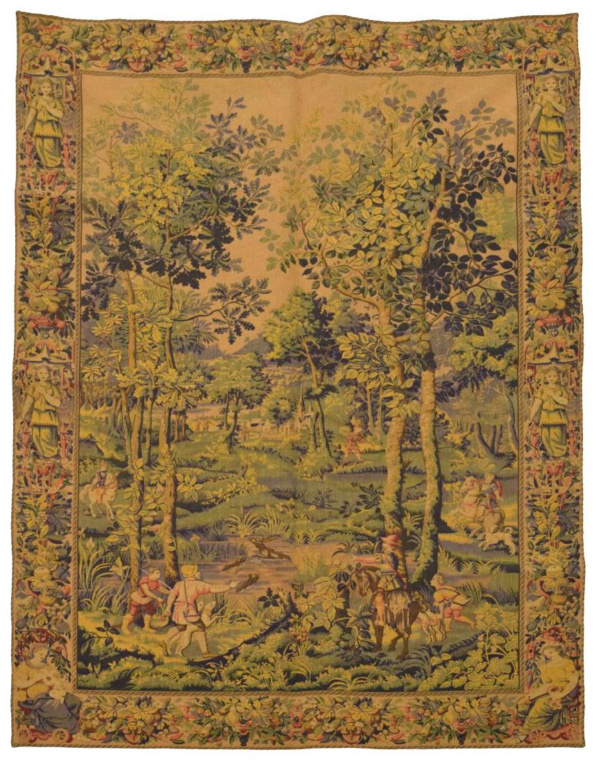 LARGE HANGING WALL TAPESTRY, FIGURES IN LANDSCAPE (1 of 7)