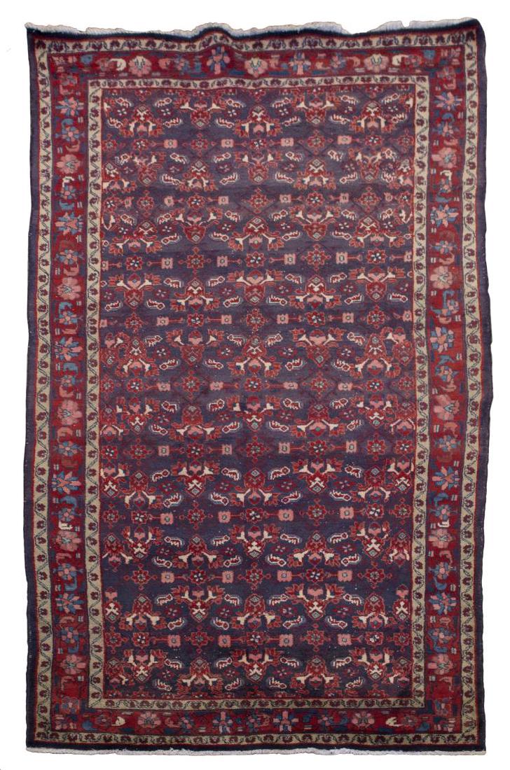 HAMADAN HAND TIED WOOL RUG, APPROX 5'5" X 11' (1 of 2)