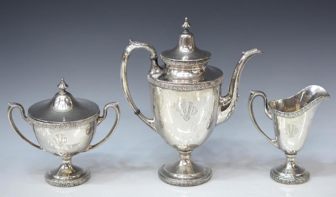 (3) MANCHESTER SOUTHERN ROSE STERLING COFFEE SET (1 of 3)