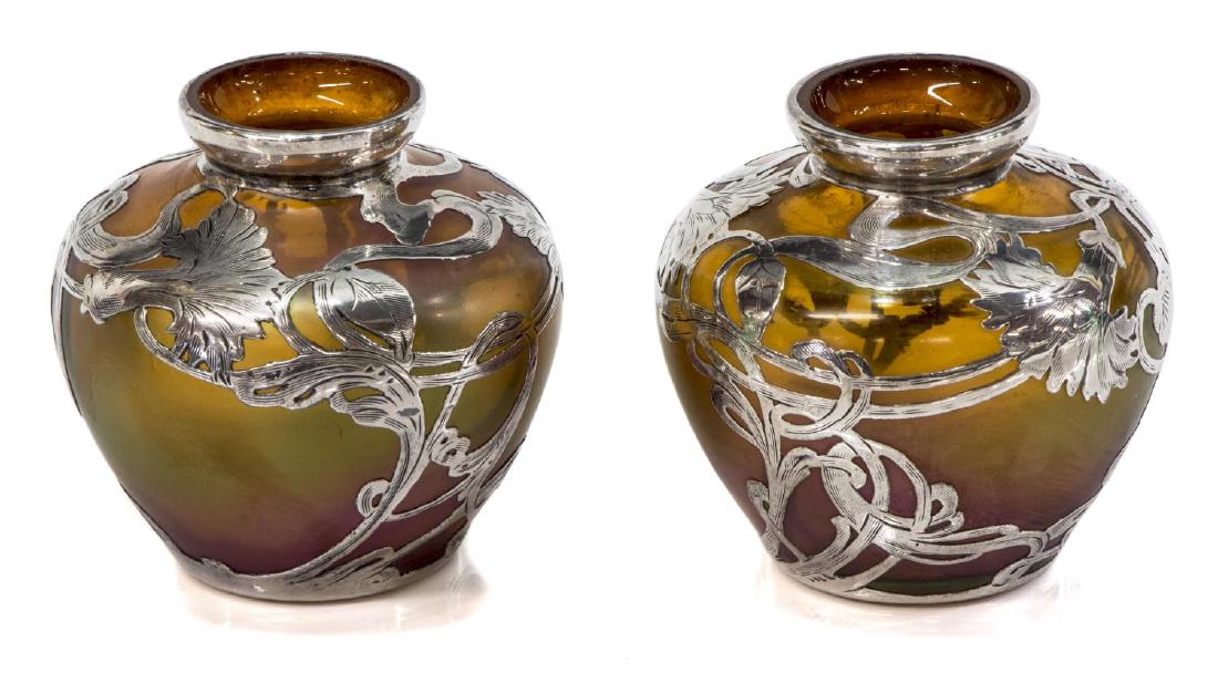 2) LOETZ LA PIERRE STERLING SILVER IRIDESCENT VASE (1 of 4)