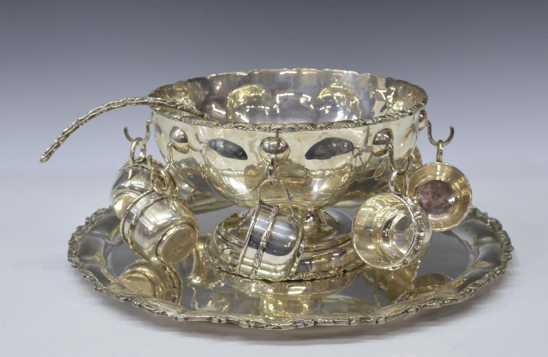 (11) MEXICAN STERLING SILVER PUNCH BOWL SET (1 of 7)