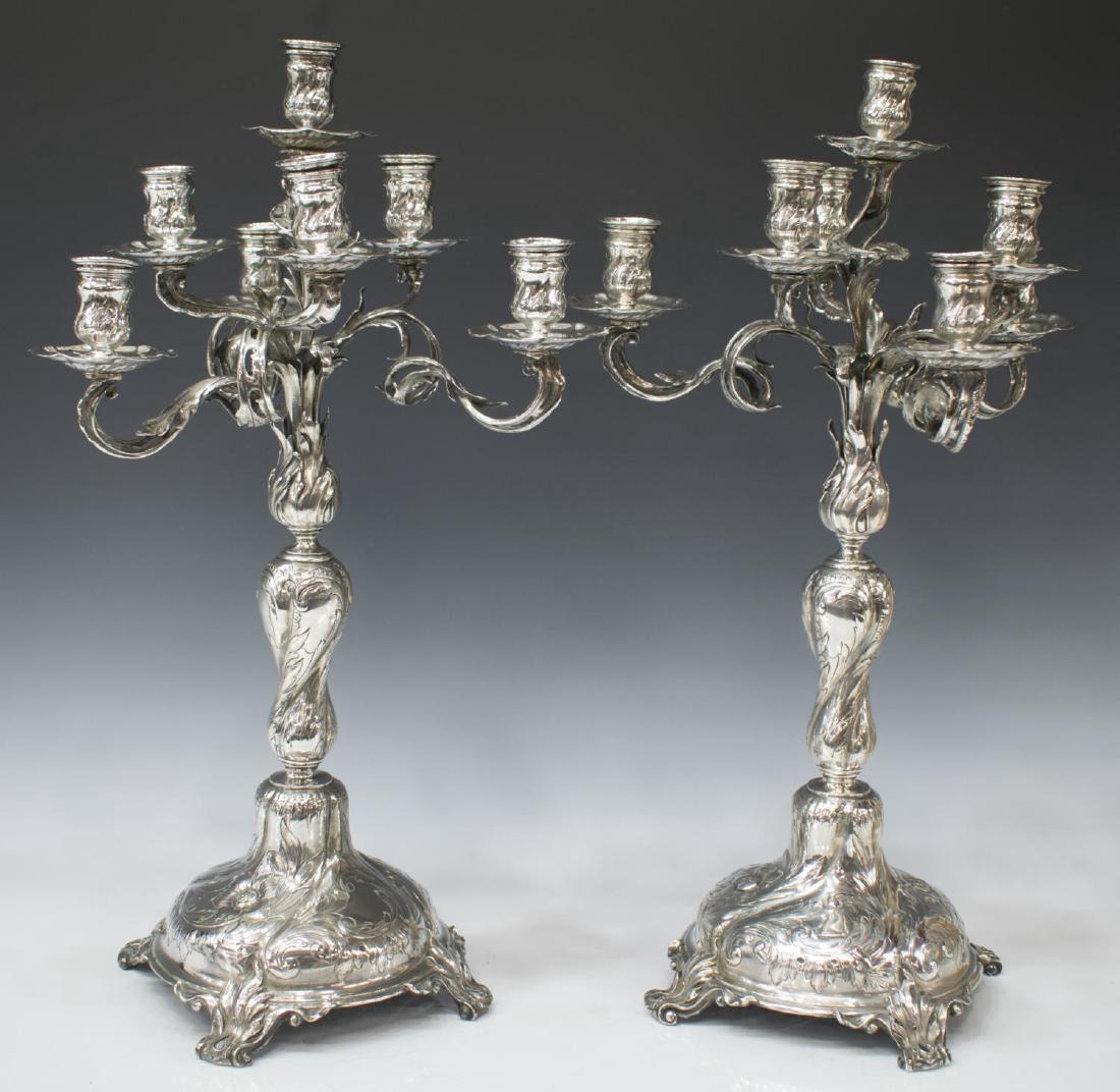 (2) WILKEN & SCHONE JUGENDSTIL .800 CANDELABRAS (1 of 7)