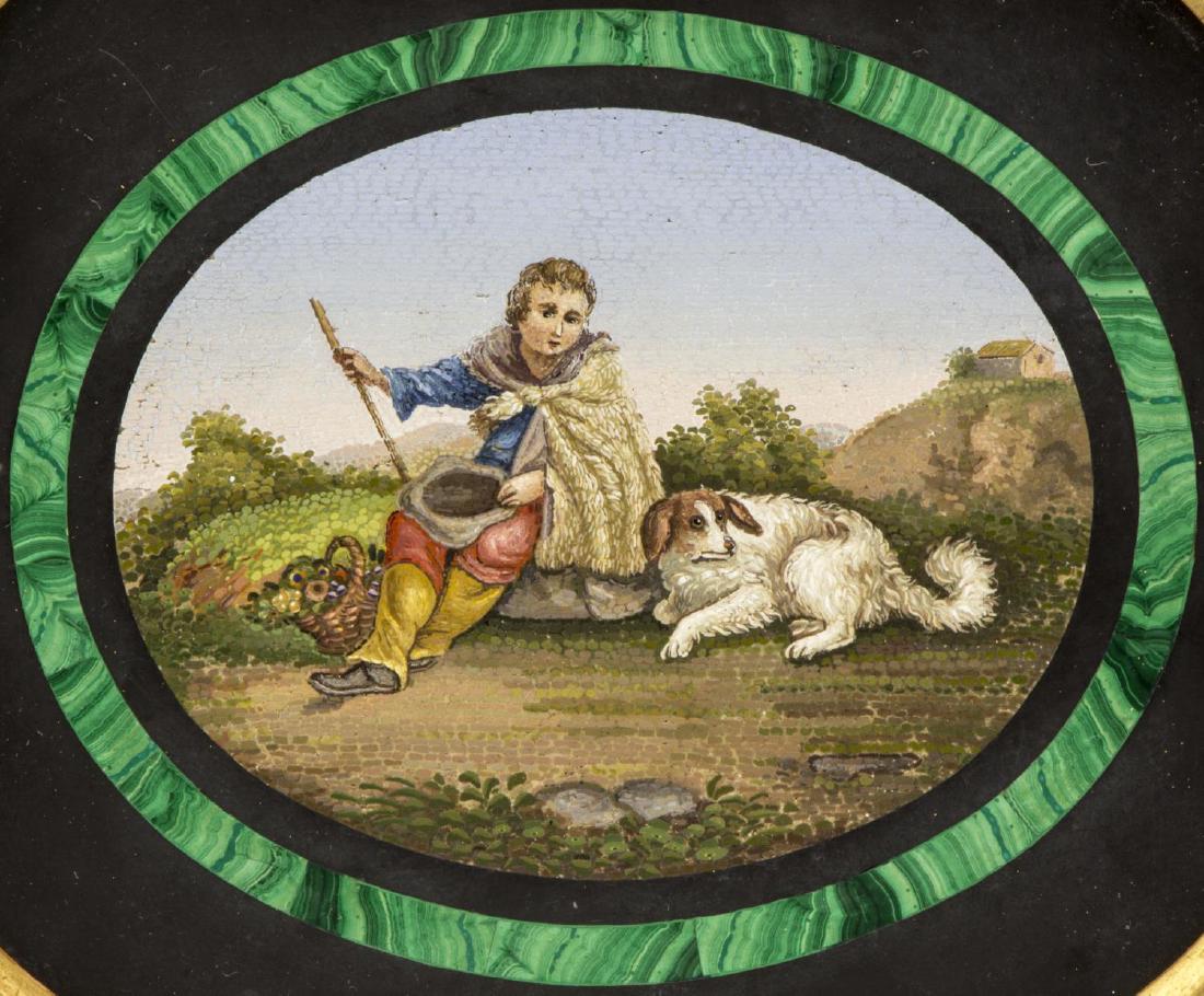 GILT FRAMED ITALIAN GRAND TOUR MICRO MOSAIC PLAQUE (1 of 4)