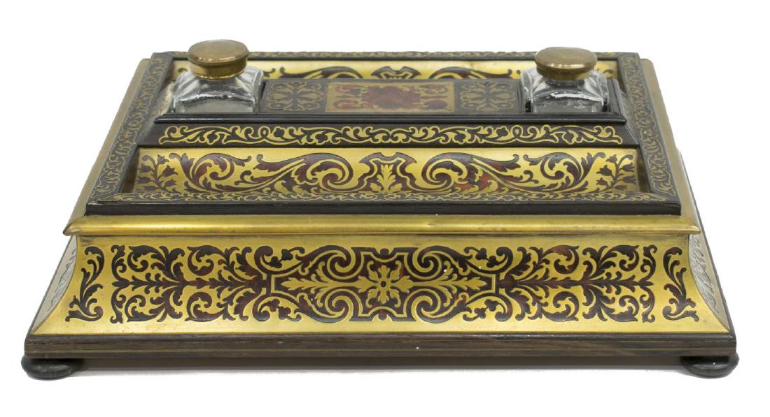 FRENCH NAPOLEON III BOULLE WORK INKSTAND (1 of 3)