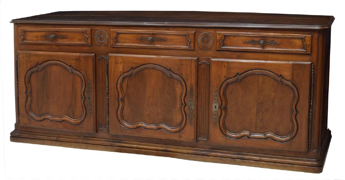 18TH C. FRENCH PROVINCIAL CARVED WALNUT SIDEBOARD (1 of 3)