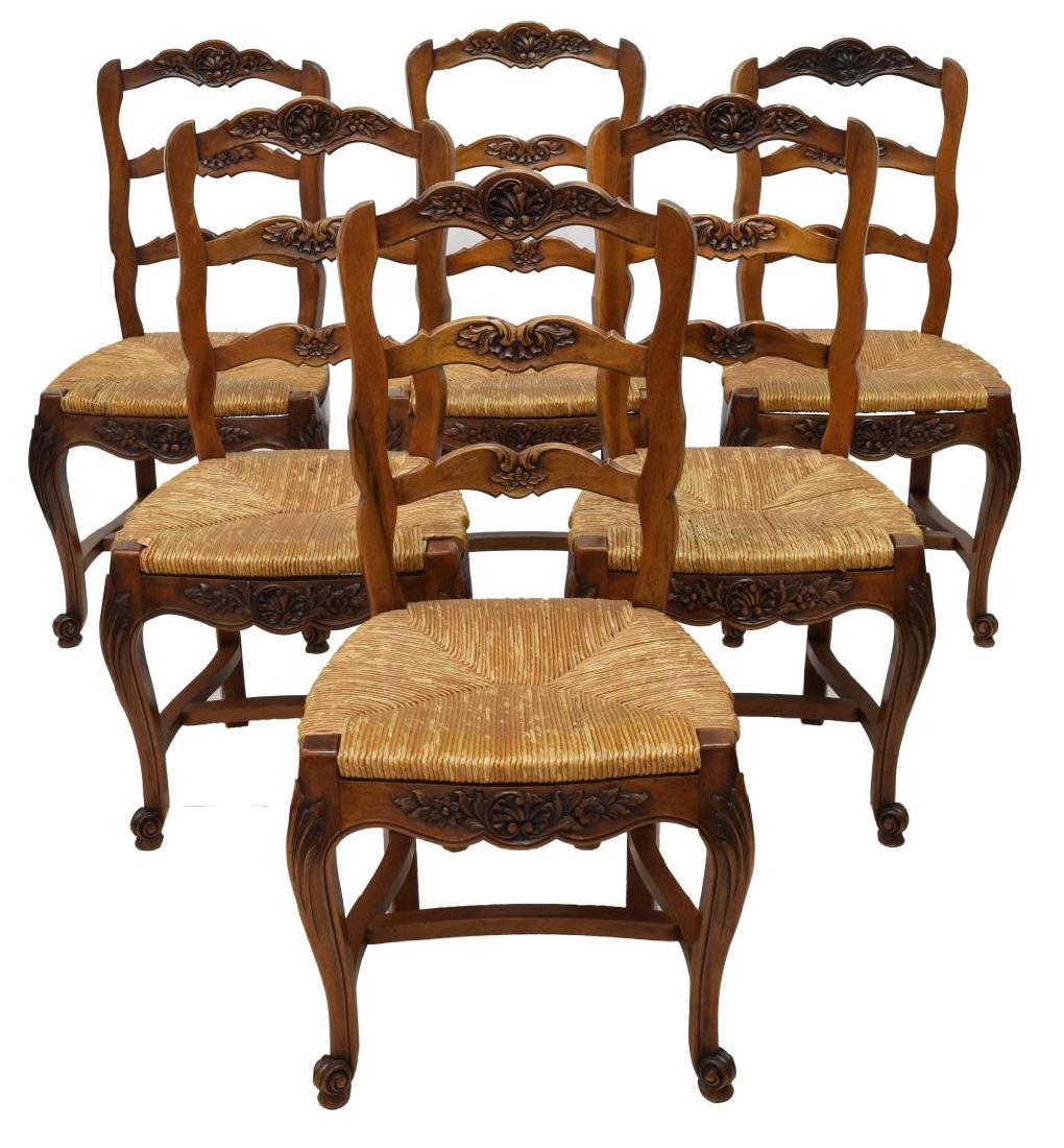 (6) RUSH SEAT COUNTRY FRENCH DINING CHAIRS (1 of 3)