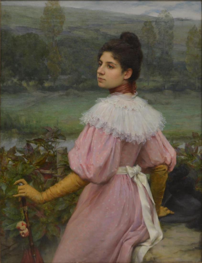 PIERRE OUTIN (FRENCH 1840-1899) PORTRAIT PAINTING (1 of 4)