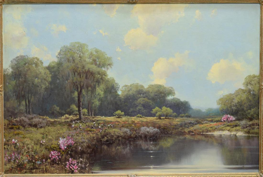 A.D. GREER (TEXAS 1904-1998) TEXAS LAKE LANDSCAPE (1 of 5)
