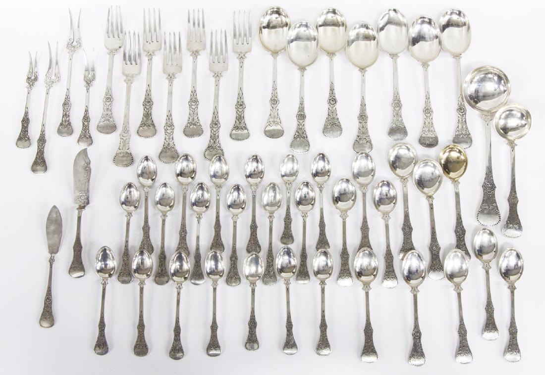 (52) ENGRAVED NORWAY 830 SILVER FLATWARE SERVICE (1 of 2)