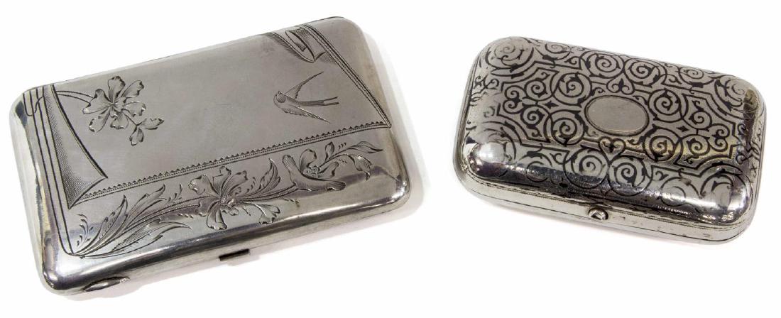 (2) RUSSIAN SILVER & NIELLO CIGARETTE CASES (1 of 7)