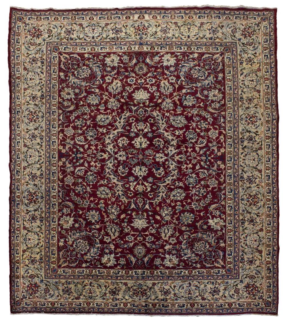 TABRIZ HAND TIED WOOL RUG, APPROX 9'6" X 12'9" (1 of 2)