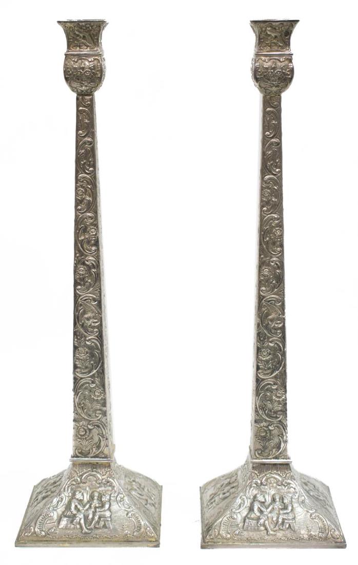 (2) E.G. WEBSTER SILVERPLATED TAVERN CANDLESTICKS (1 of 3)