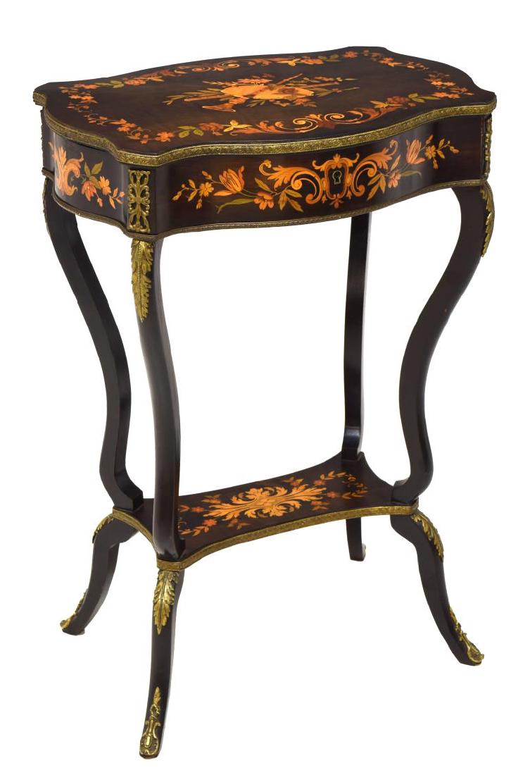 FRENCH MARQUETRY VANITY OR SEWING TABLE (1 of 5)