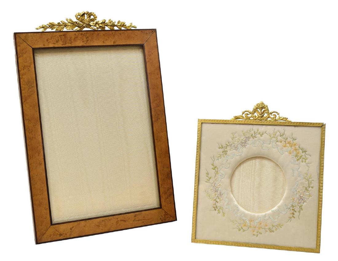 (2) ANTIQUE FRENCH FRAMES, BIRDSEYE MAPLE & RIBBON (1 of 4)