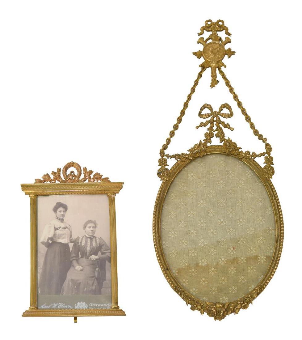 (2) ANTIQUE GILT BRASS LOUIS XV & LOUIS XVI FRAMES (1 of 4)