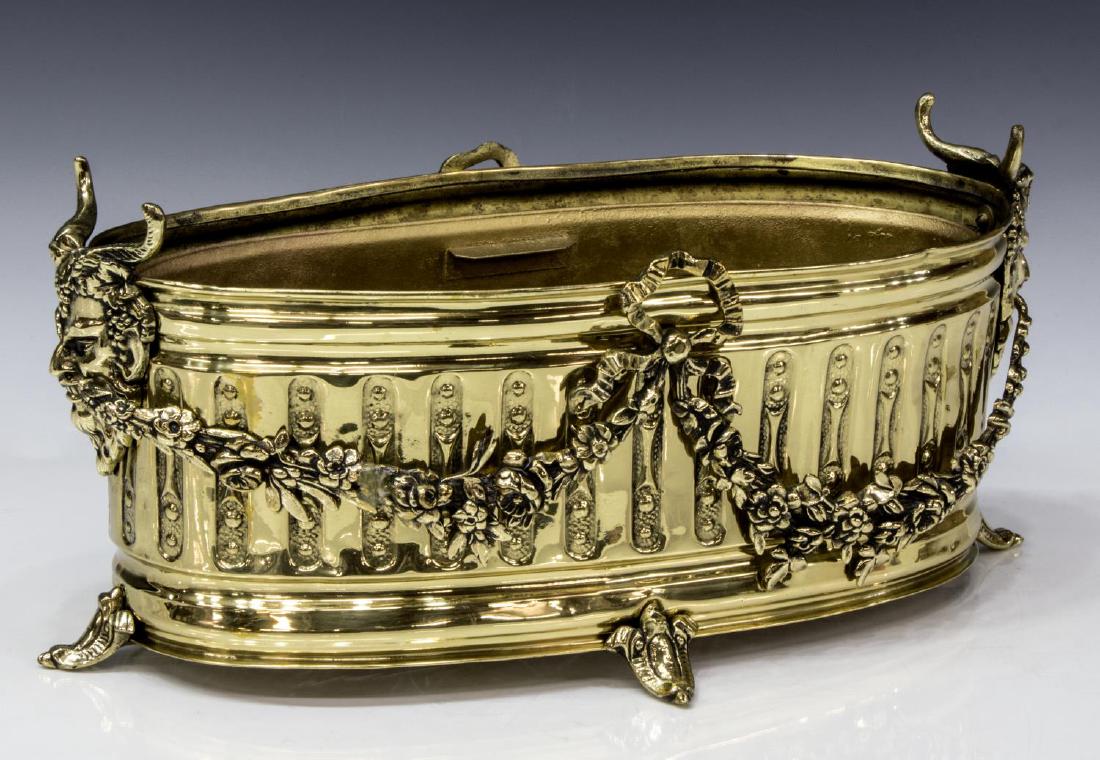 LOUIS XVI STYLE FIGURAL MASK & GARLAND PLANTER (1 of 3)