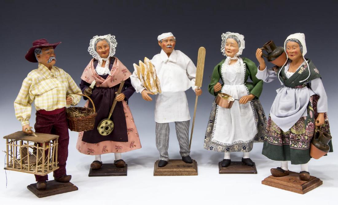 (5) VINTAGE FRENCH PROVENCE CLAY "SANTON" FIGURES (1 of 3)