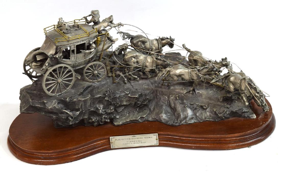 MICHAEL BOYETT (19432015)PEWTER WESTERN SCULPTURE