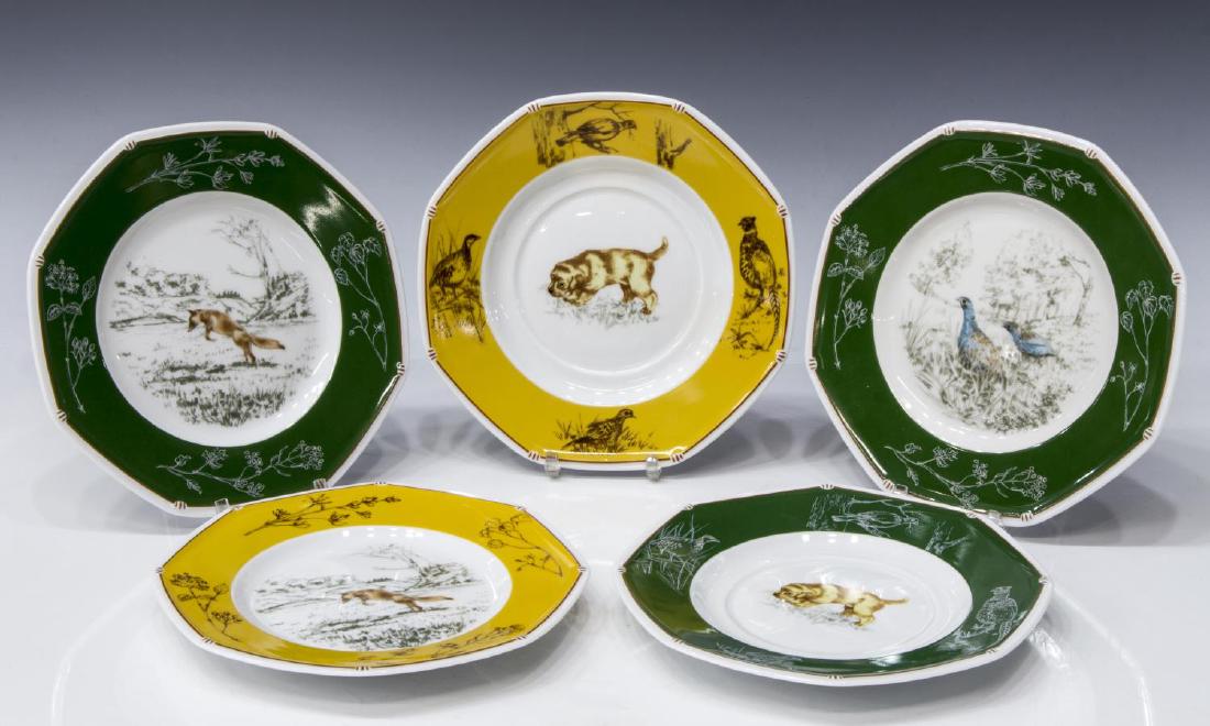 (5) HERMES PARIS PORCELAIN DOG & WILDLIFE PLATES (1 of 4)