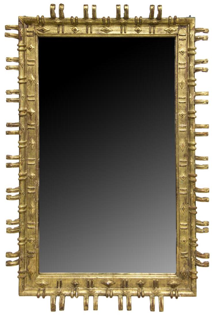 18TH C. LOUIS XVIII CARVED GILTWOOD WALL MIRROR (1 of 2)