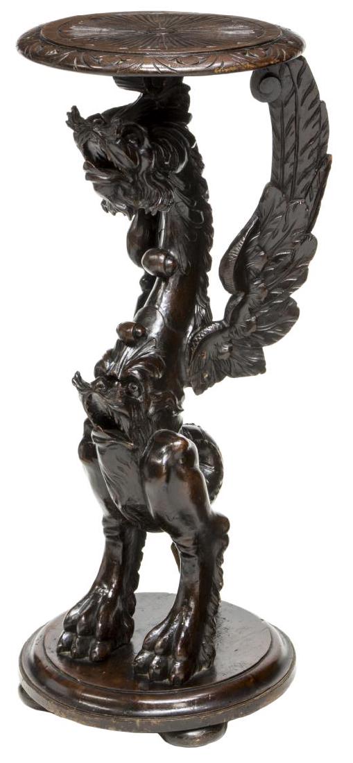 FRENCH WINGED GRIFFIN SUPPORTED PLANT STAND (1 of 4)