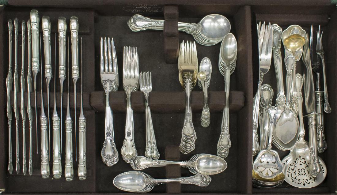 134) GORHAM CHANTILLY STERLING SILVER FLATWARE SET (1 of 4)
